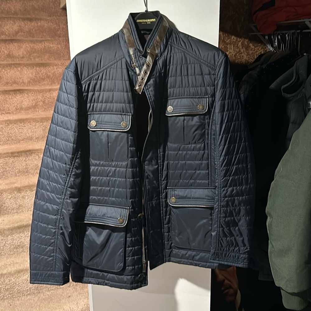 Quilted Jacket Johnstone Murphy Navy Blue
